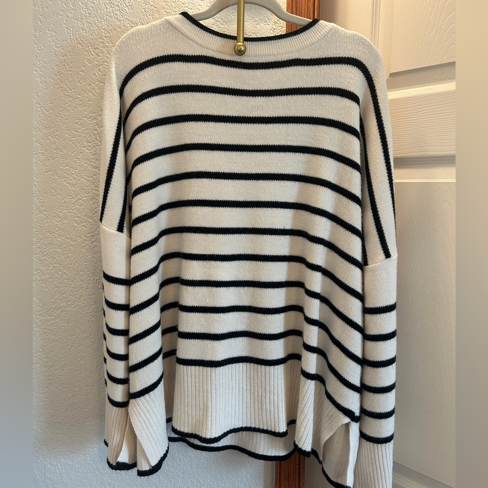 Striped Black and White Women's Sweater
